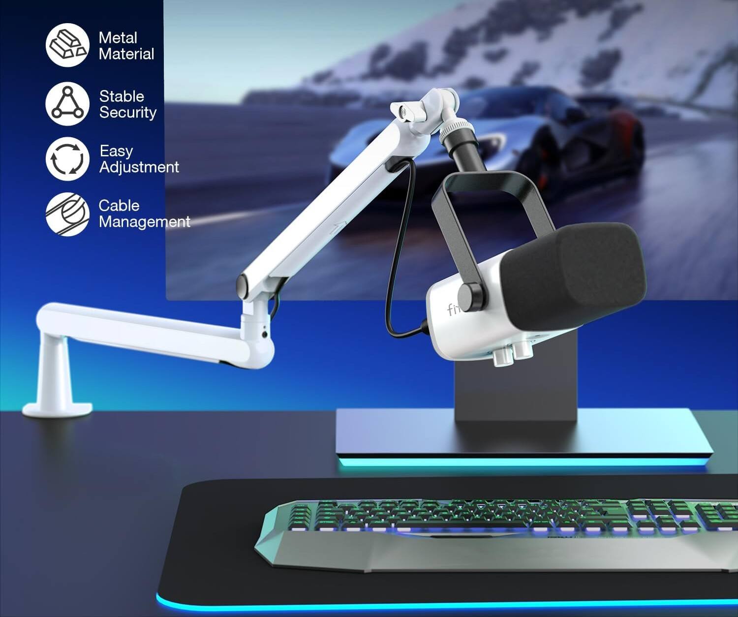 Metal Material  
Stable Security  
Easy Adjustment  
Cable Management