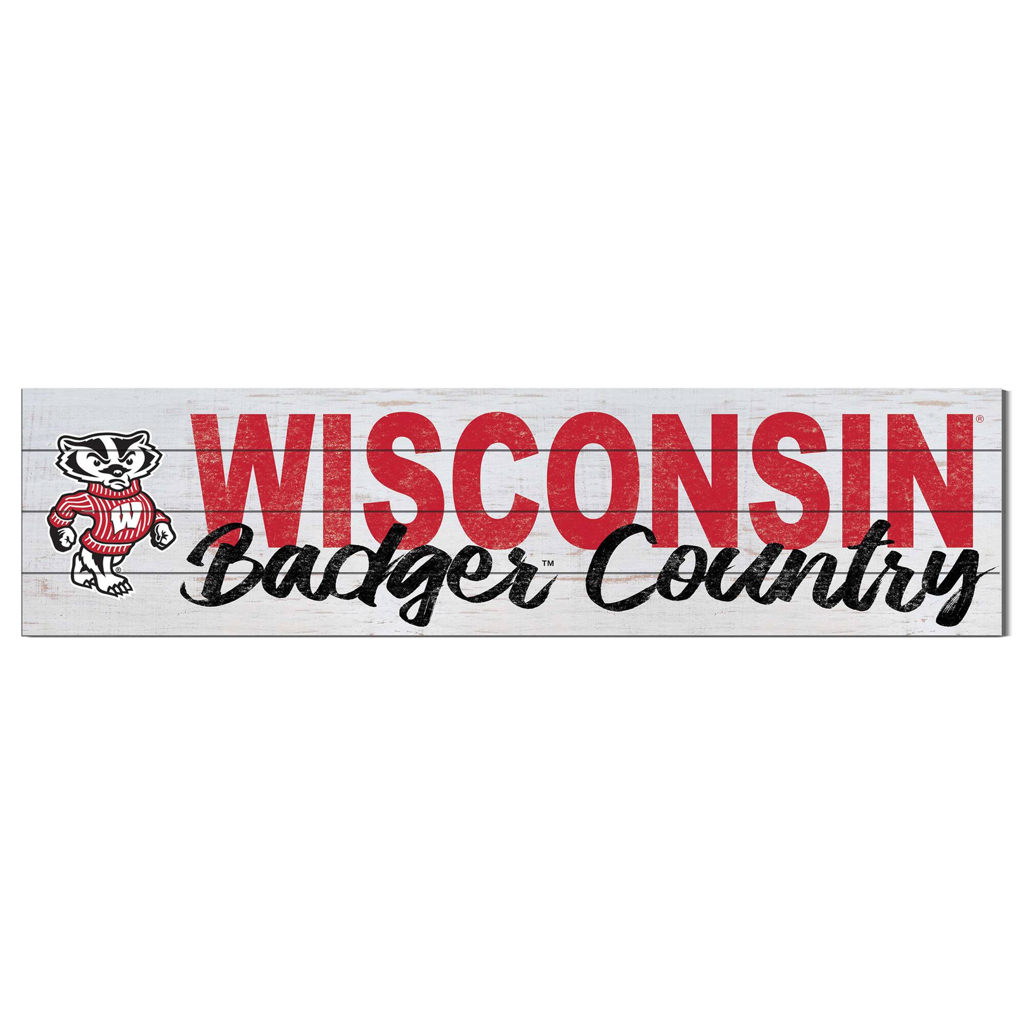 Wisconsin Badgers 40'' x 10'' Logo Sign