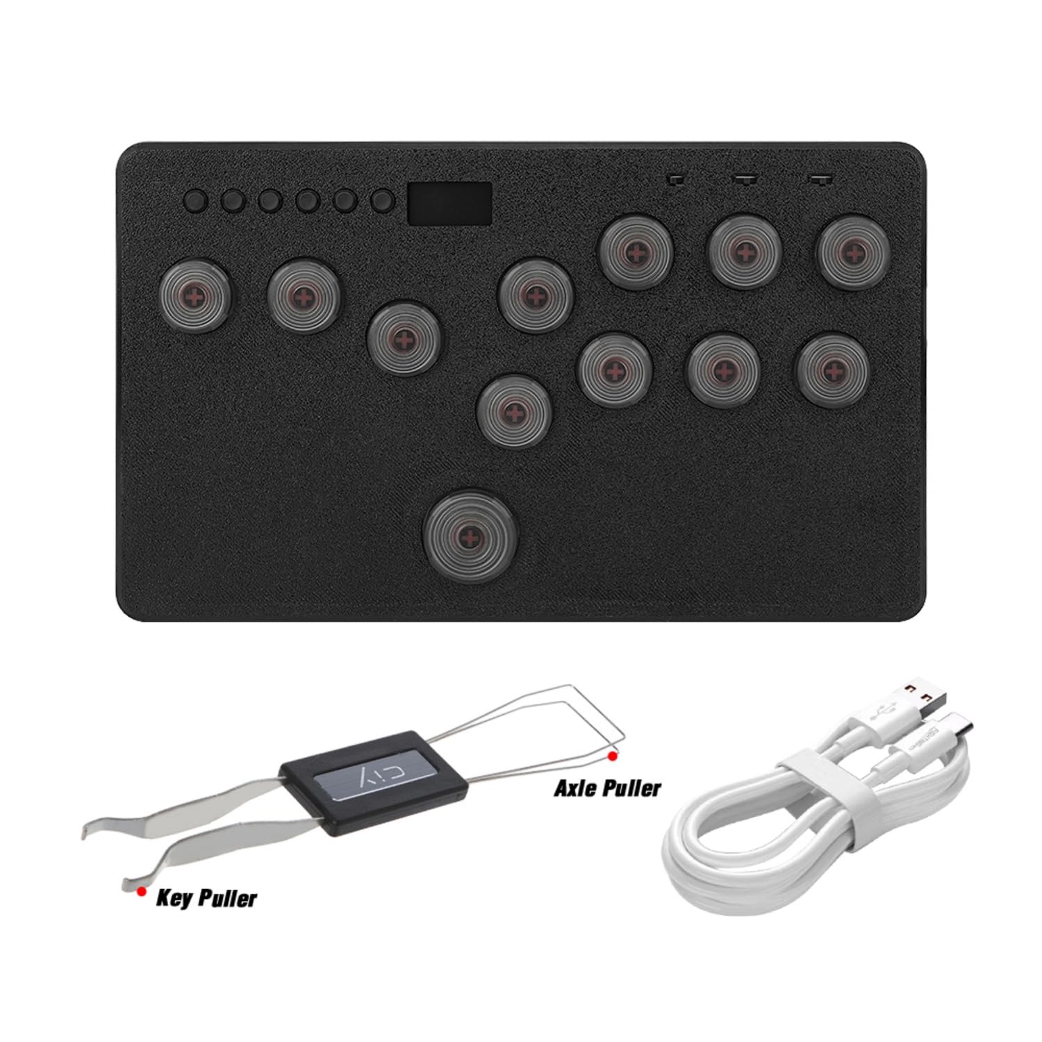 HM 1810 - Flatbox Gaming Keypad Arcade Stick All-button Leverless Controller - Supports Socd & Hot Swap Street Fight - FLATBOX PRO