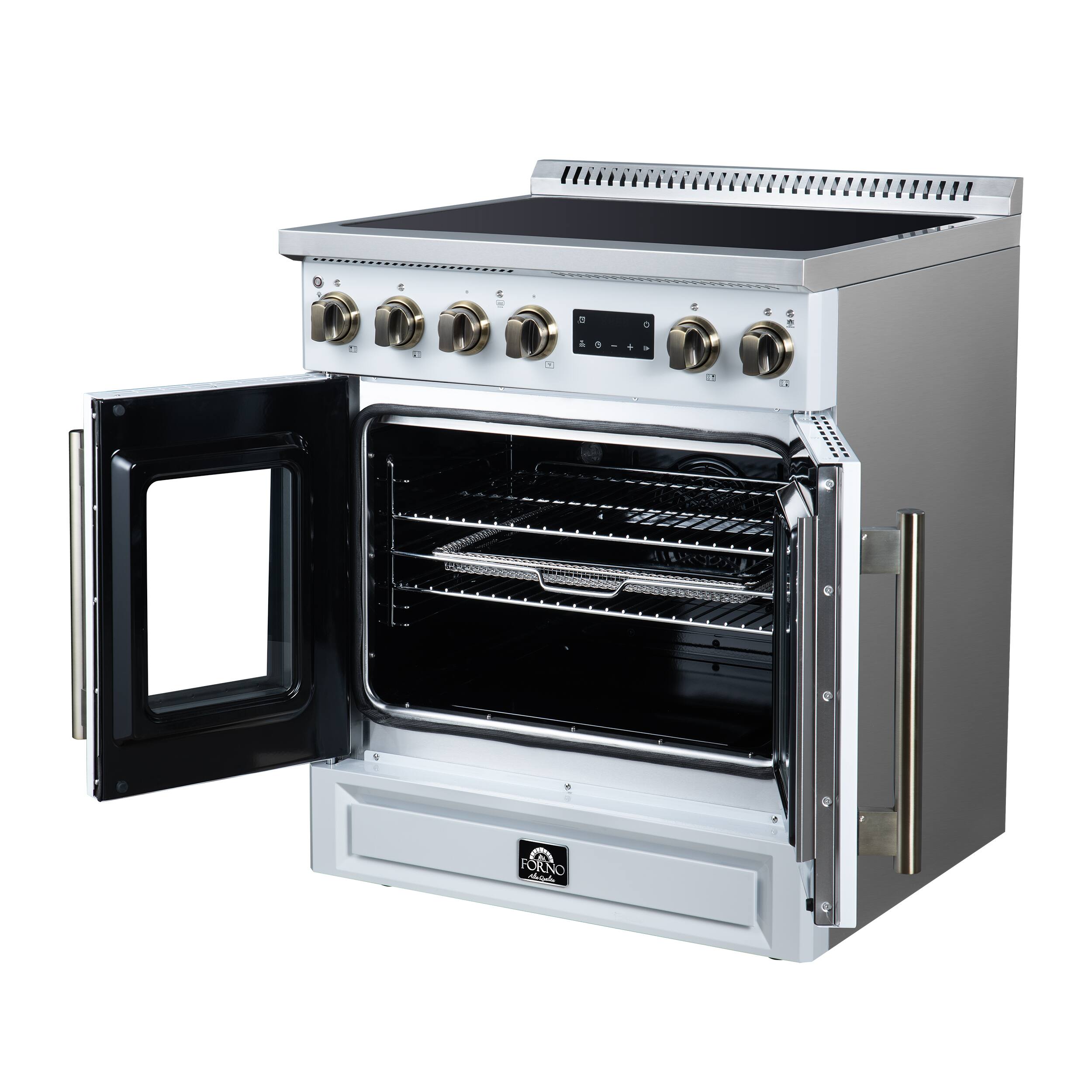 Forno Appliances Torino 30 in. Freestanding French Door Induction Range ...