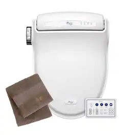 Bio Bidet - by Bemis BB1000 Elongated Bidet Toilet Seat with Drylette Towels - White