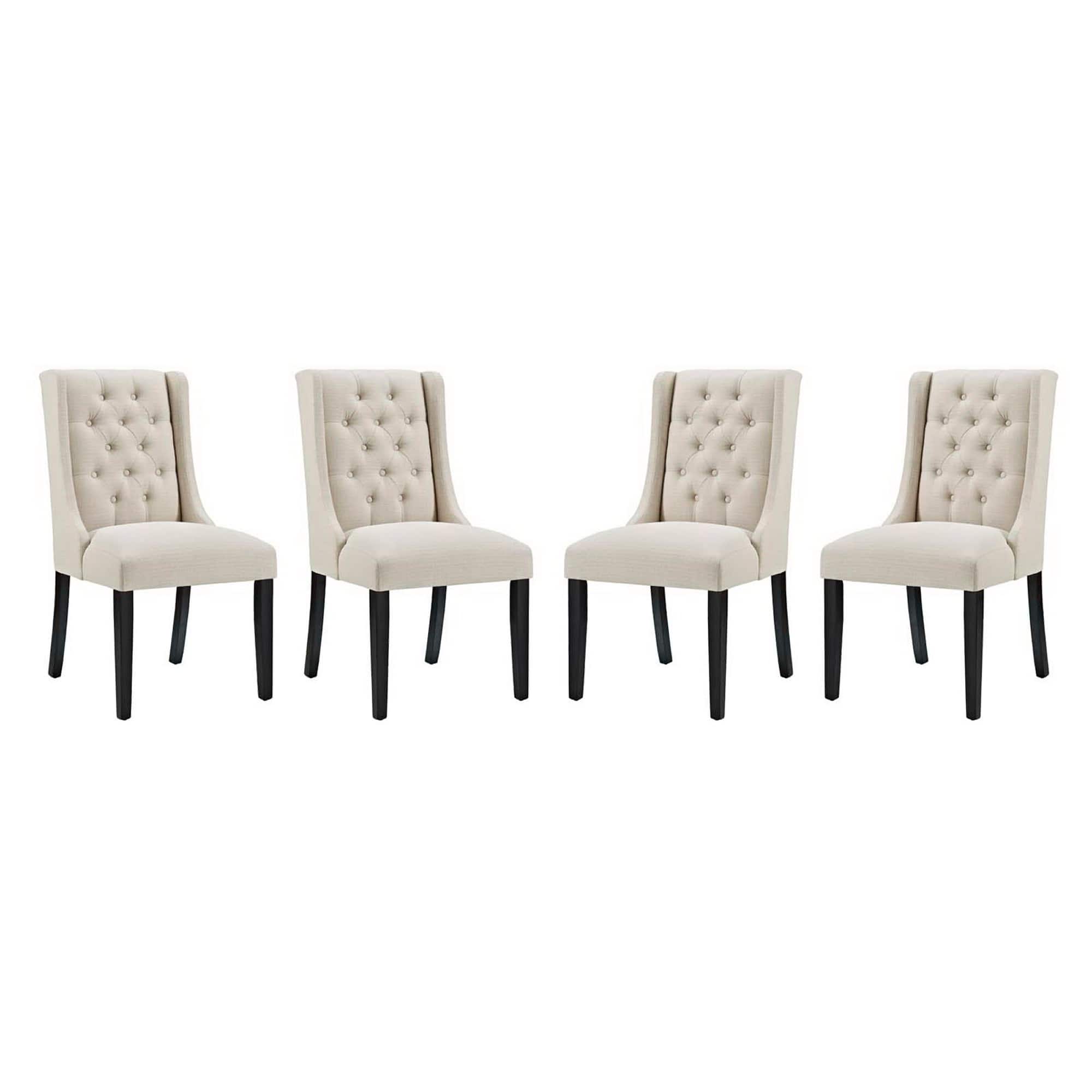 Baronet Fabric Dining Chair Set of 4 by Modway - Brown