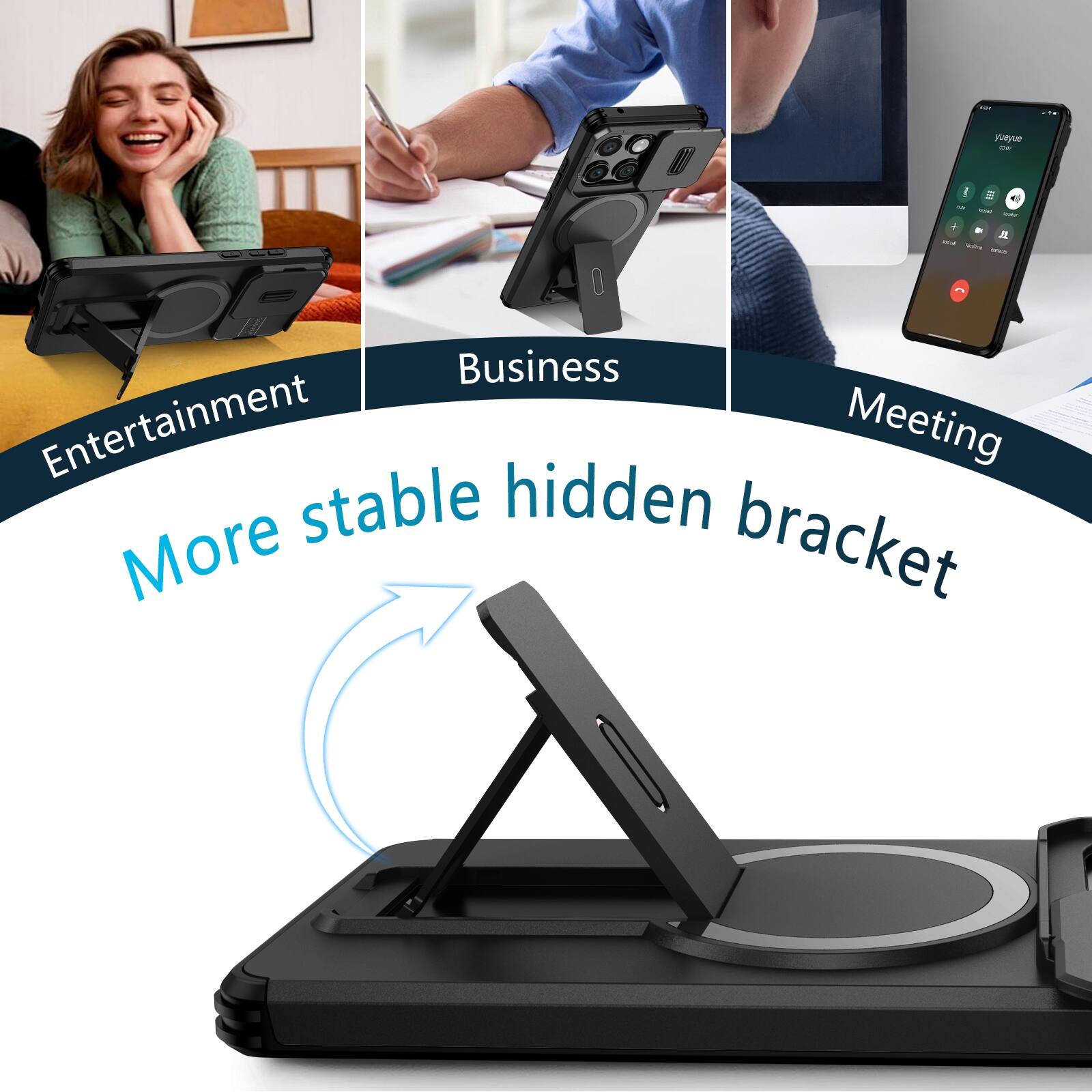 - Entertainment
- Business
- Meeting
- More stable hidden bracket