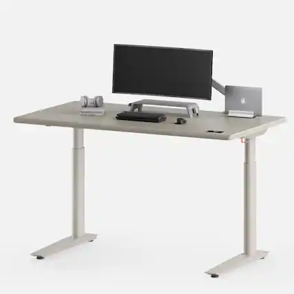 Front. Autonomous - Autonomous Desk 5 Electric Standing Desk - Autonomous Desk 5 Pro - Stone Beige.