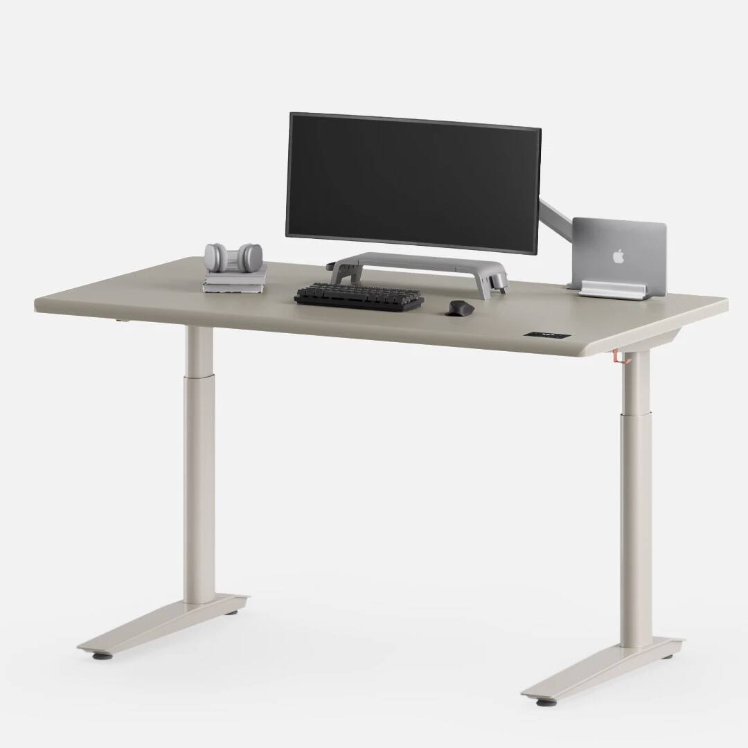 Front. Autonomous - Autonomous Desk 5 Electric Standing Desk - Autonomous Desk 5 Pro - Stone Beige.