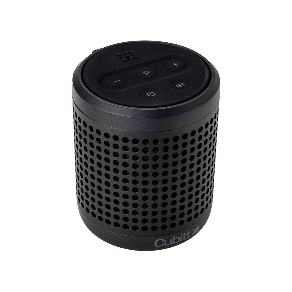 Left. Cubitt - Cubitt Power Go Gen2 Bluetooth Speaker – 16W Sound, IPX7 Waterproof, 9H Playtime, Bluetooth 5.3 & AUX, TWS Stereo, - Black.