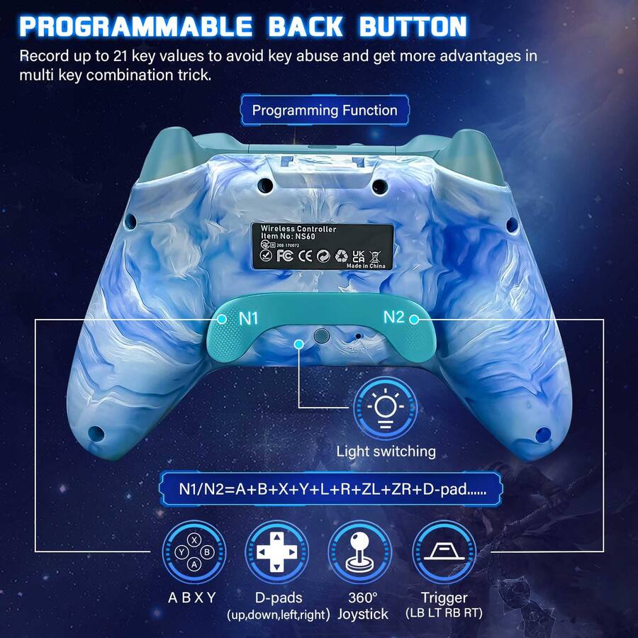 Hm Controllers HM 1810 Wireless Pro Controller For Switch/oled/lite 1200mah ...