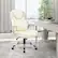 Alt View 4. Costway - Ergonomic Executive PU Leather Office Chair with Swivel and Flip-up Armrests - Beige White.