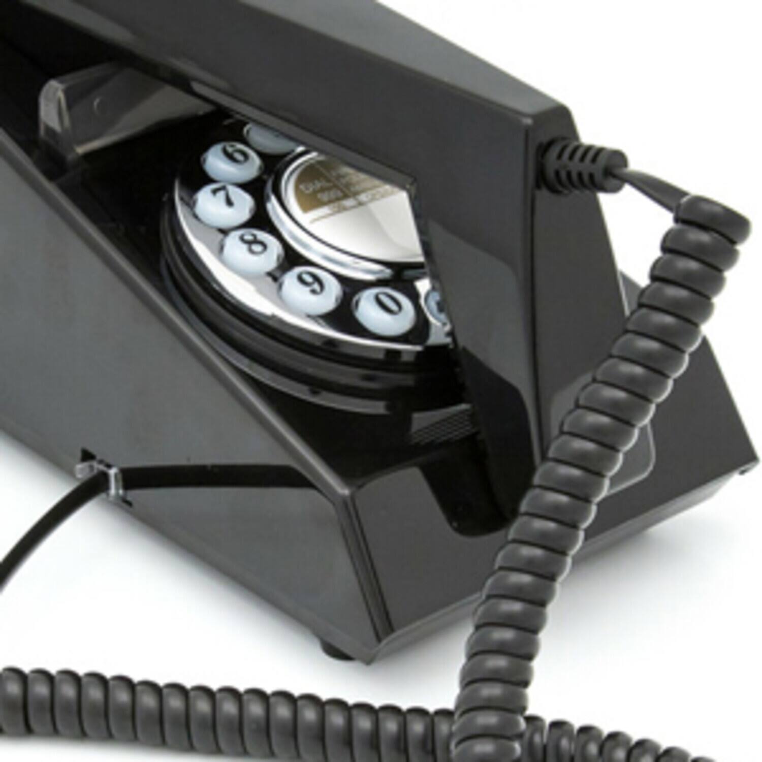 Alt View 3. PopMarket - GPO Retro GPOTRMB Trim phone Desktop or Wall Mountable - Black   - MISC ACCESSORY - Black.