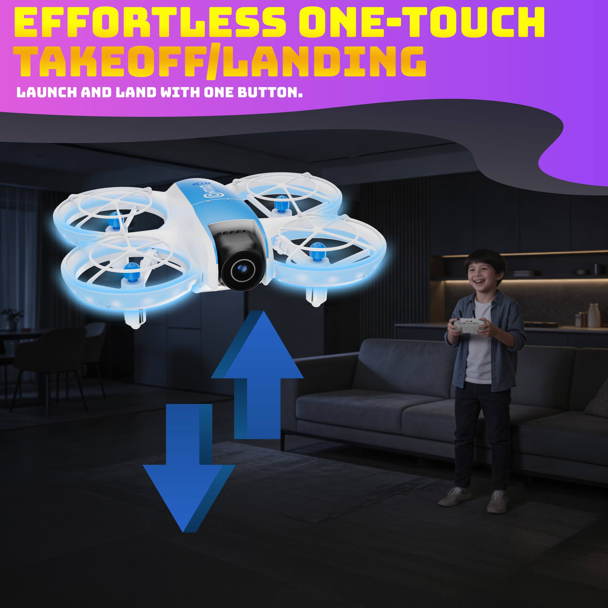 EFFORTLESS ONE-TOUCH TAKEOFF/LANDING  
LAUNCH AND LAND WITH ONE BUTTON.