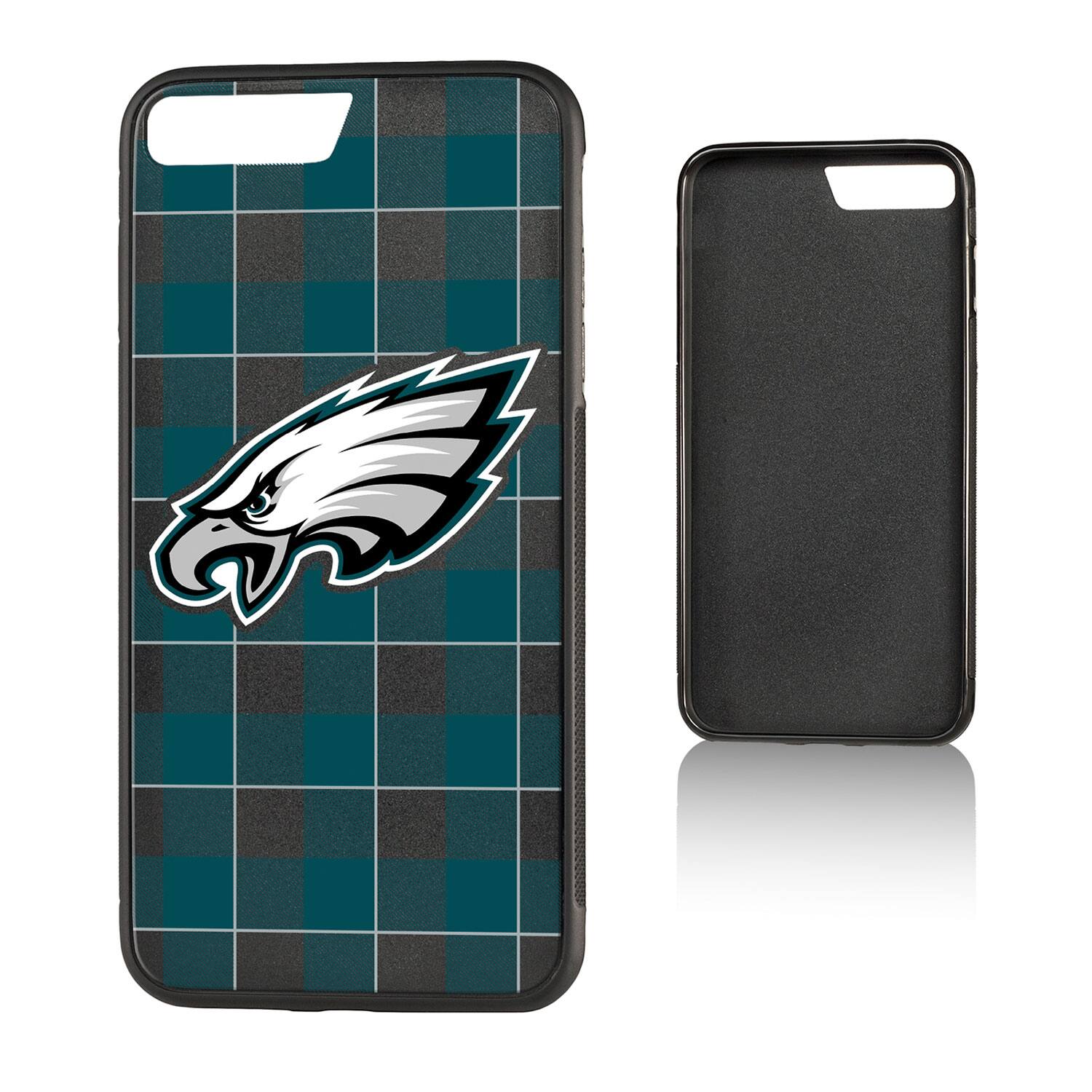 Alt View 3. Keyscaper - Philadelphia Eagles iPhone Plaid Design Bump Case - 13 Pro - Multicolor.