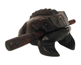 Front. Tycoon Percussion - Medium Frog Guiro, Wooden Construction, Produces Croaking Sounds, Includes Scraper.