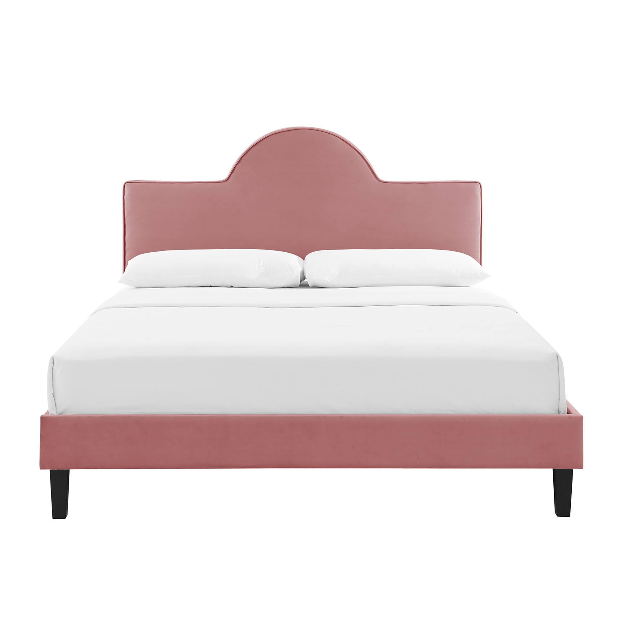 Alt View 8. Modway - Soleil Performance Velvet Twin Bed - Red.
