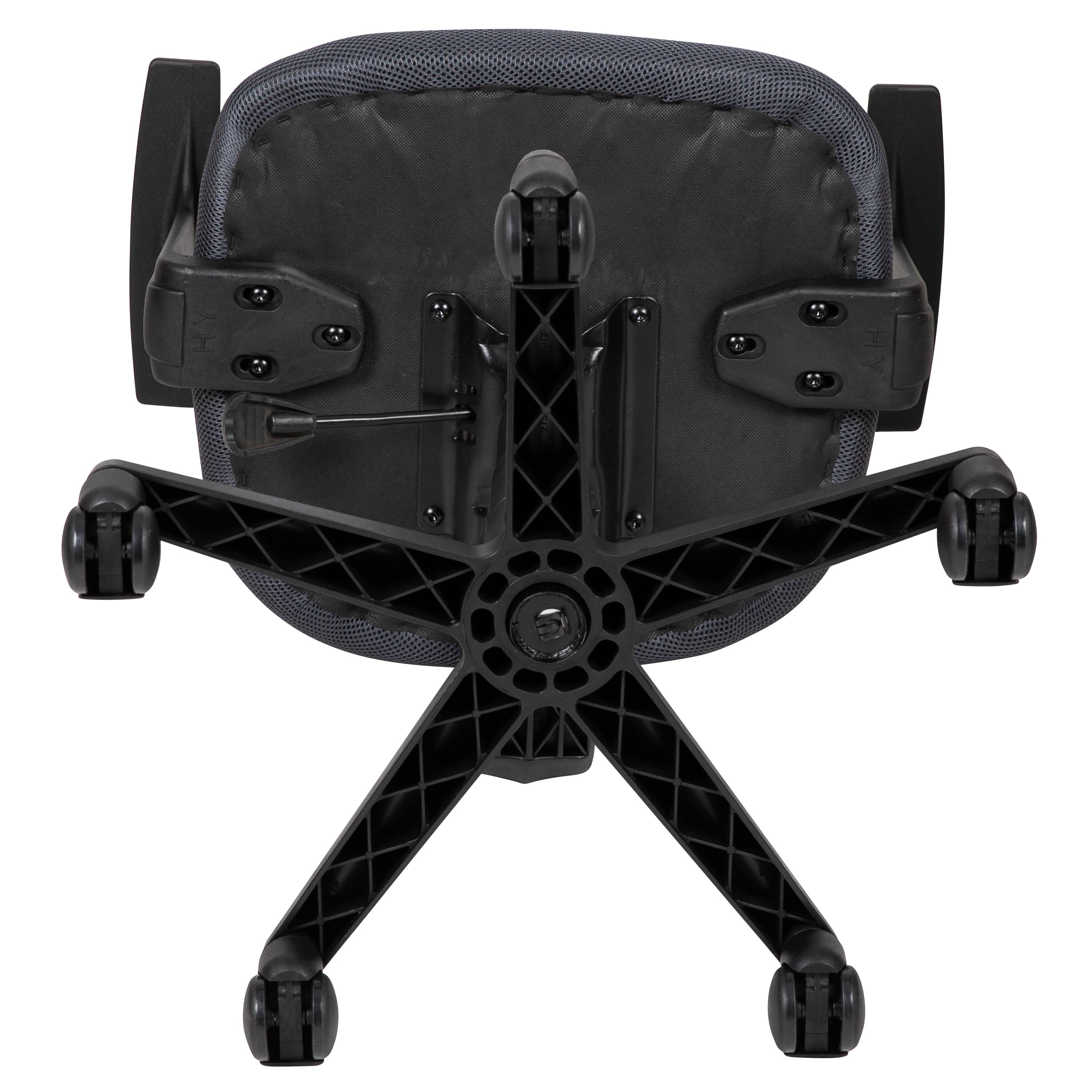 Alt View 9. Emma + Oliver - Pivot Back Mesh Swivel Task Office Chair with Arms - Gray.