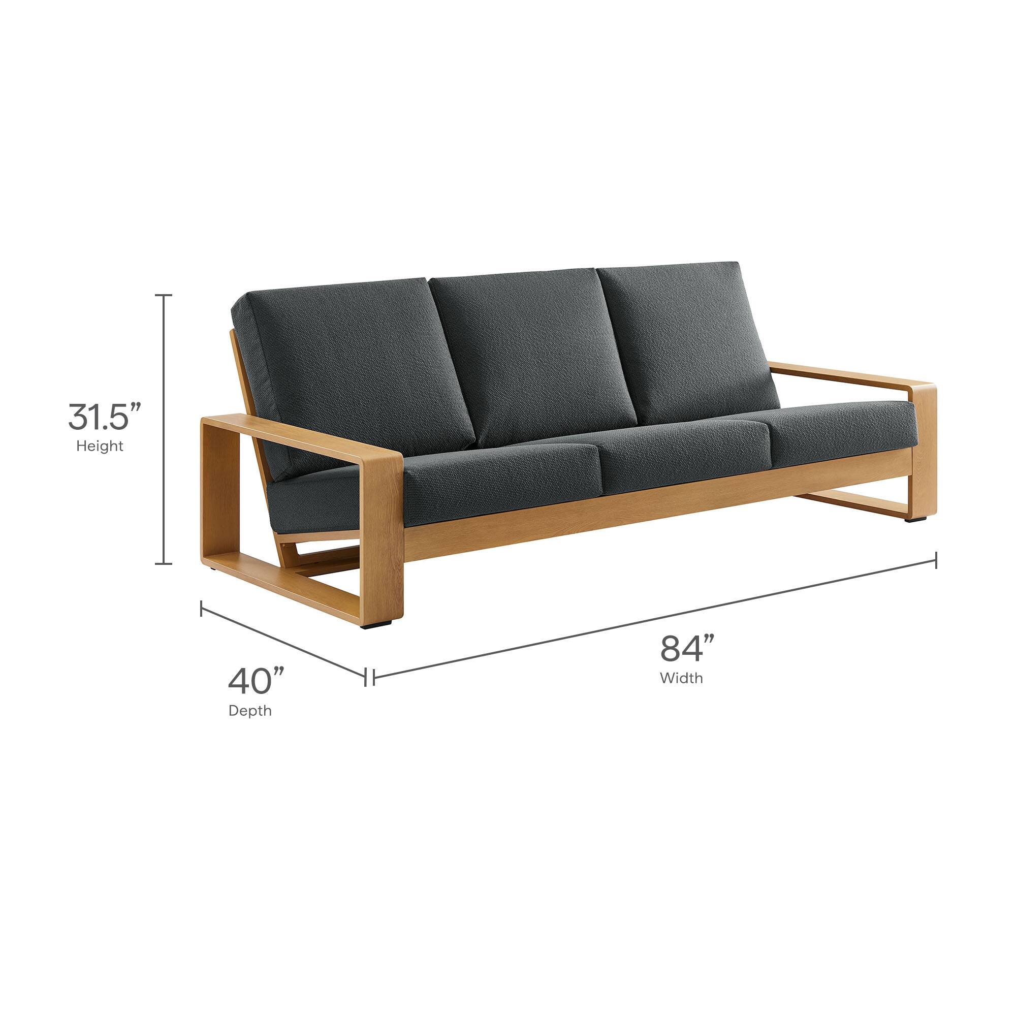 31.5" Height, 40" Depth, 84" Width