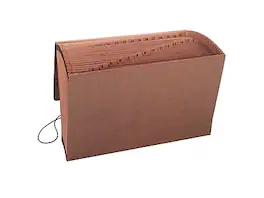 Smead - TUFF 30% Recycled Reinforced Redrope Accordion File, NumericalIndex, 31 Pocket, Legal, Each - Brown