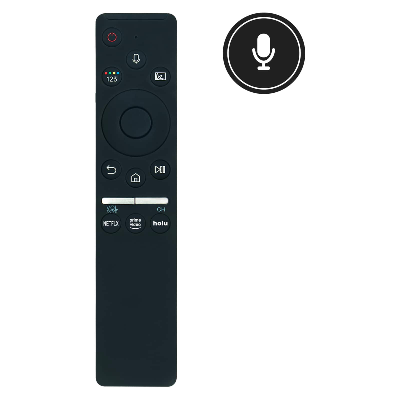 ZdalaMit - BN59-01312A Replacement Voice Remote fit for Almost Samsung LCD LED QLED 4K 8K UHD TV Q60 Q70 Q80 Q90 8 Series 9 Series - Black