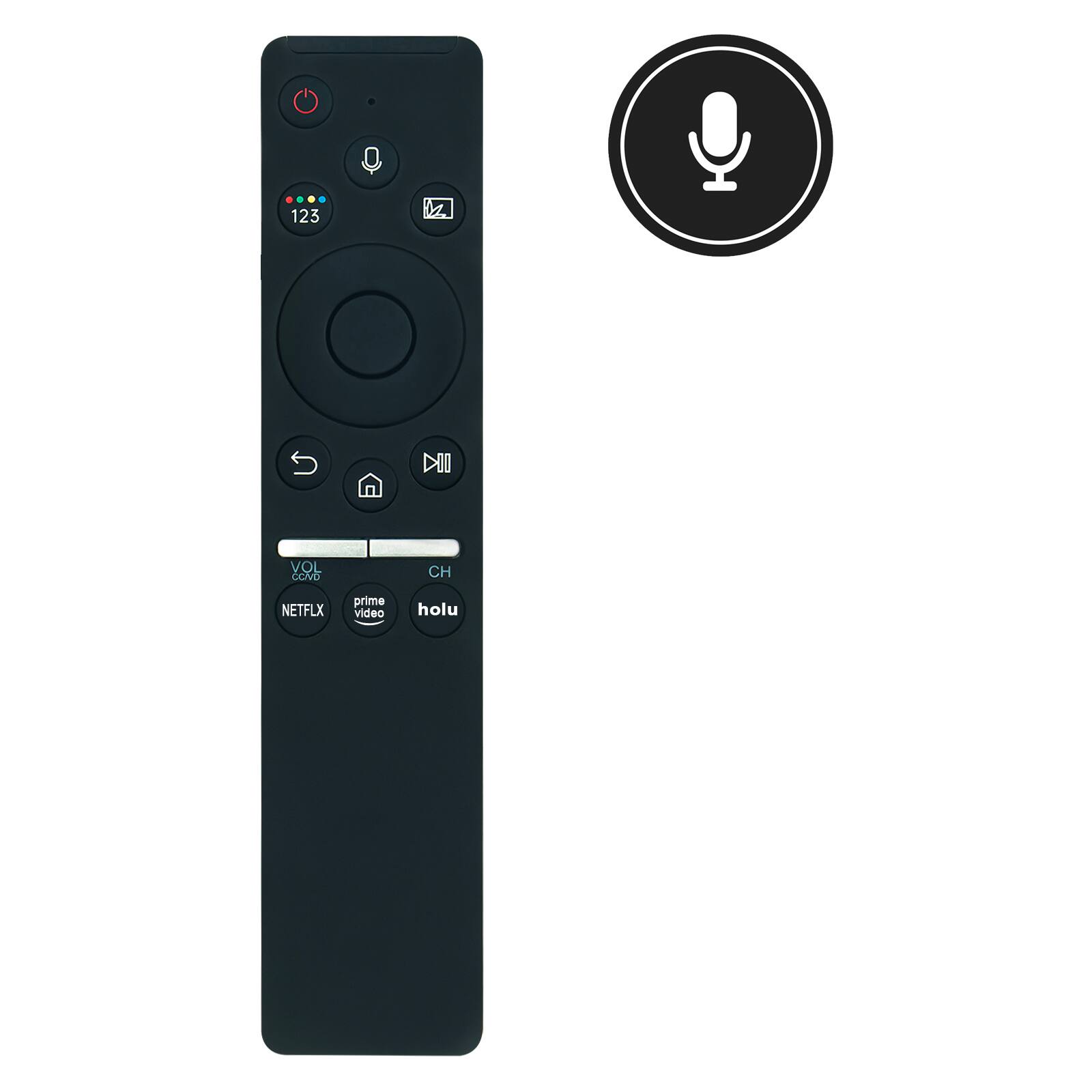 WINFLIKE - New BN59-01312A Replace Voice Remote fit for Almost Samsung LCD LED QLED 4K 8K UHD TV Q60 Q70 Q80 Q90 8 Series 9 Series - Black