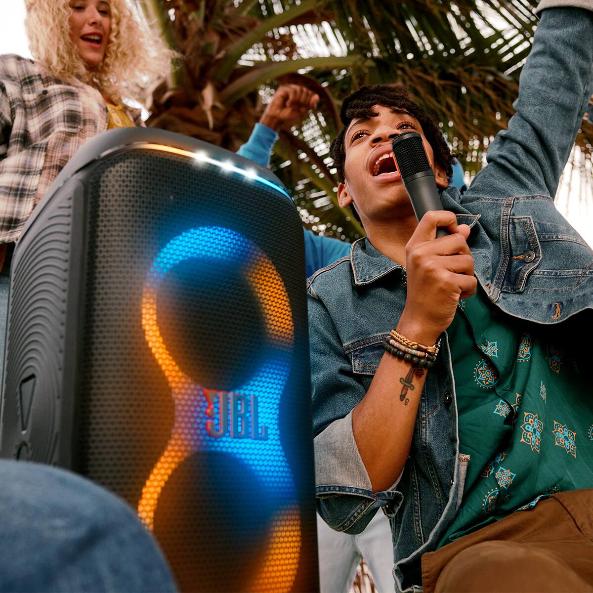Alt View 9. JBL - JBL PartyBox Club 120 Portable Party Speaker with gSport Cargo Sleeve - Black.