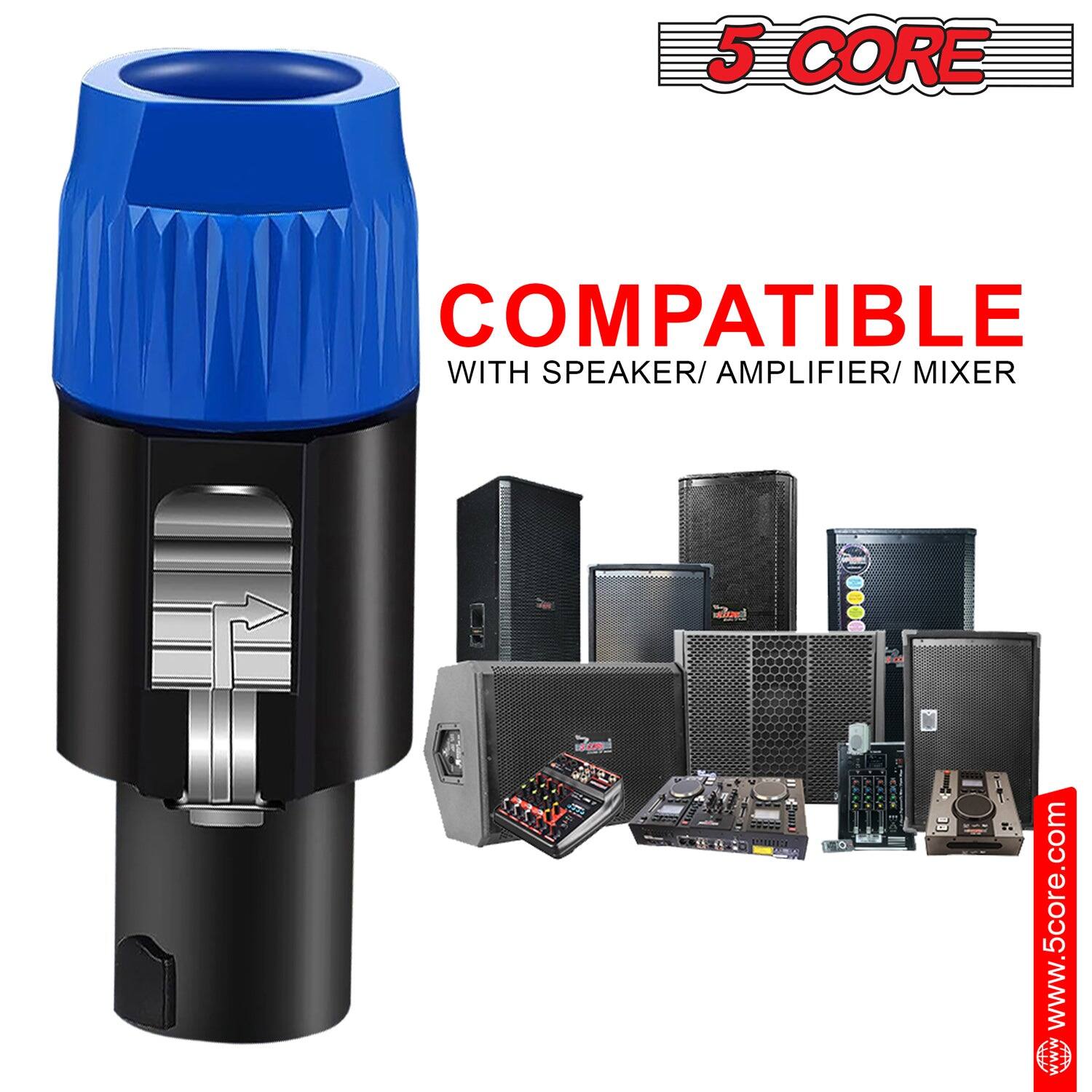 5 CORE COMPATIBLE WITH SPEAKER/ AMPLIFIER/ MIXER www.5core.com