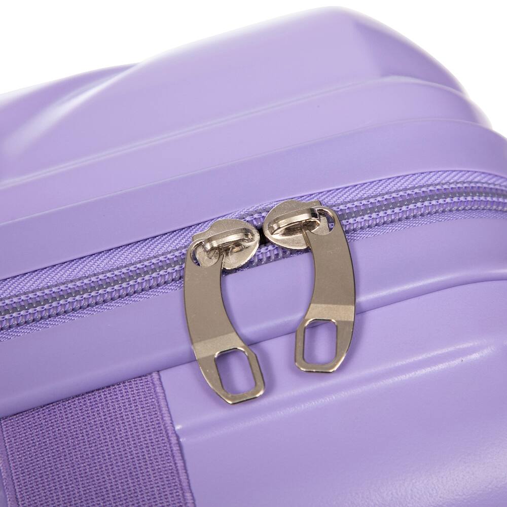 Alt View 4. Ropilly - 2 Piece Luggage Set 20 Inch Carry On Suitcase with 14 Inch Cosmetic Case ABS Hard Shell Spinner Wheels - Blue, Purple.