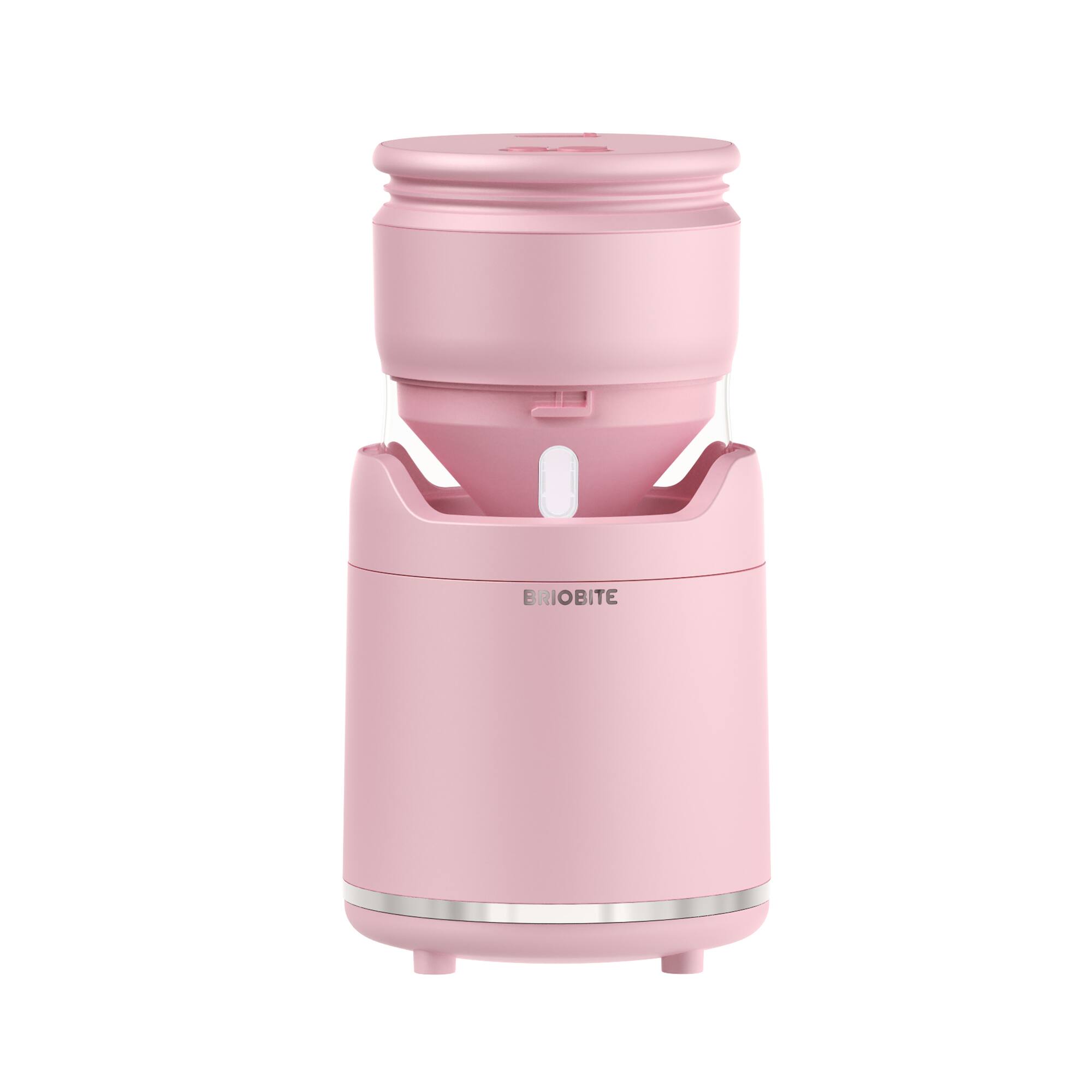 Alt View 4. BRIOBITE - Portable USB-C Rechargeable Ice Cream Maker-Electric Machine for Gelato,Milkshakes&Sorbet,1-2 Servings,Easy to Clean - Pink.