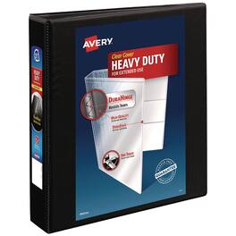 Avery - Heavy Duty Non Stick View Binder With Durahinge And Slant Rings 3 Rings 1.5" Capacity 11 X 8.5 Black (5400)