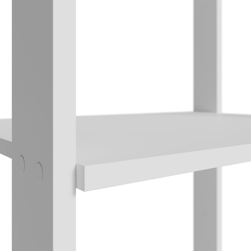 Alt View 5. Madesa - Madesa Wardrobe Clothes Storage Rack with 5 Open Shelves 23"L - White - White.