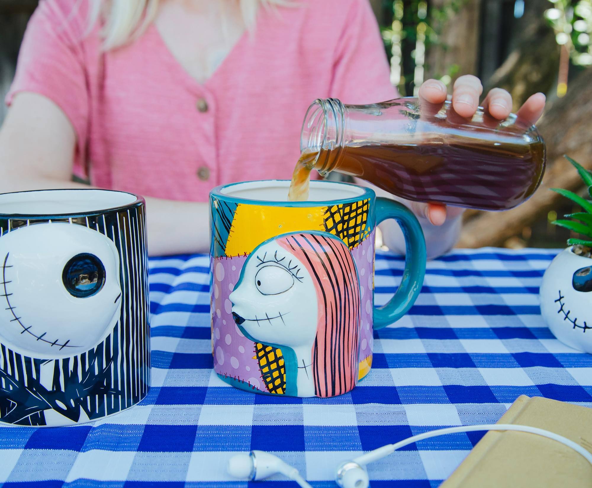 Alt View 3. Disney - Disney Nightmare Before Christmas Jack & Sally Sculpted Ceramic Mugs | Set of 2 - Yellow.