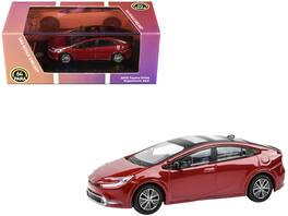 Paragon - 2023 Toyota Prius Supersonic Top and Sun Roof and Sun Roof 1/64 - Red Metallic With Black