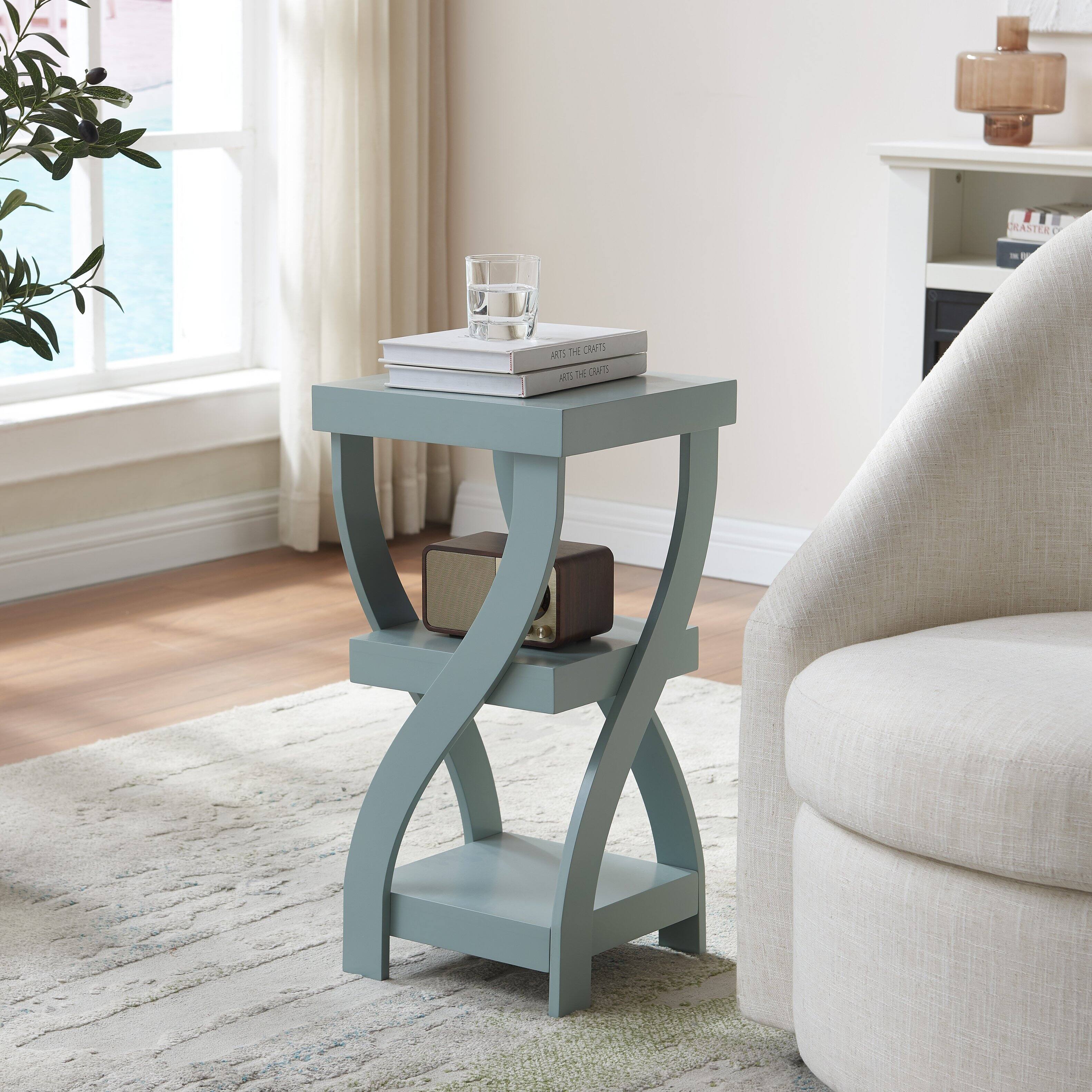Kings Brand Furniture - 3 Tier End Table - Square End Table - Table for Bedroom - Natural