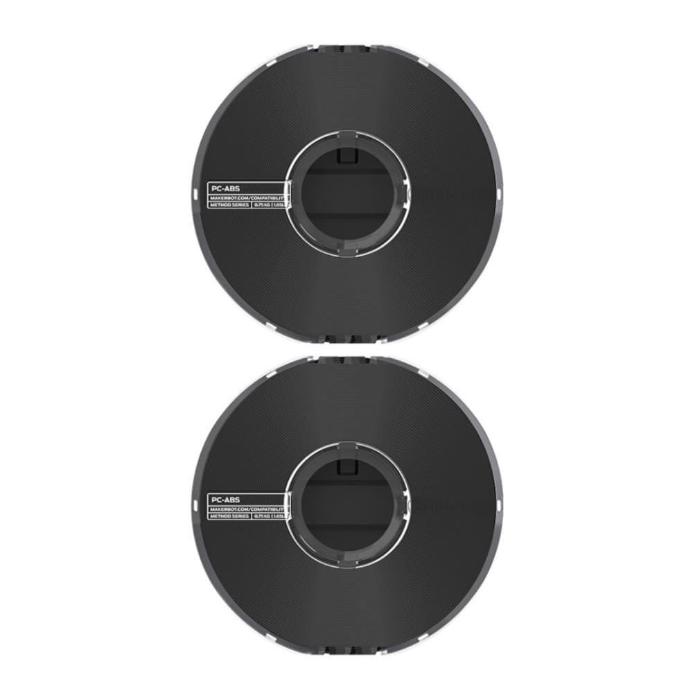MakerBot - PC-ABS Filament Spool for Method X 3D Printer (Black, 1.39lb, 2-Pack)