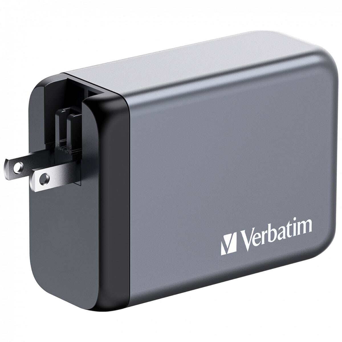 Alt View 1. Verbatim - Verbatim 240W 4-Port GaN Wall Charger - Black/Gray.