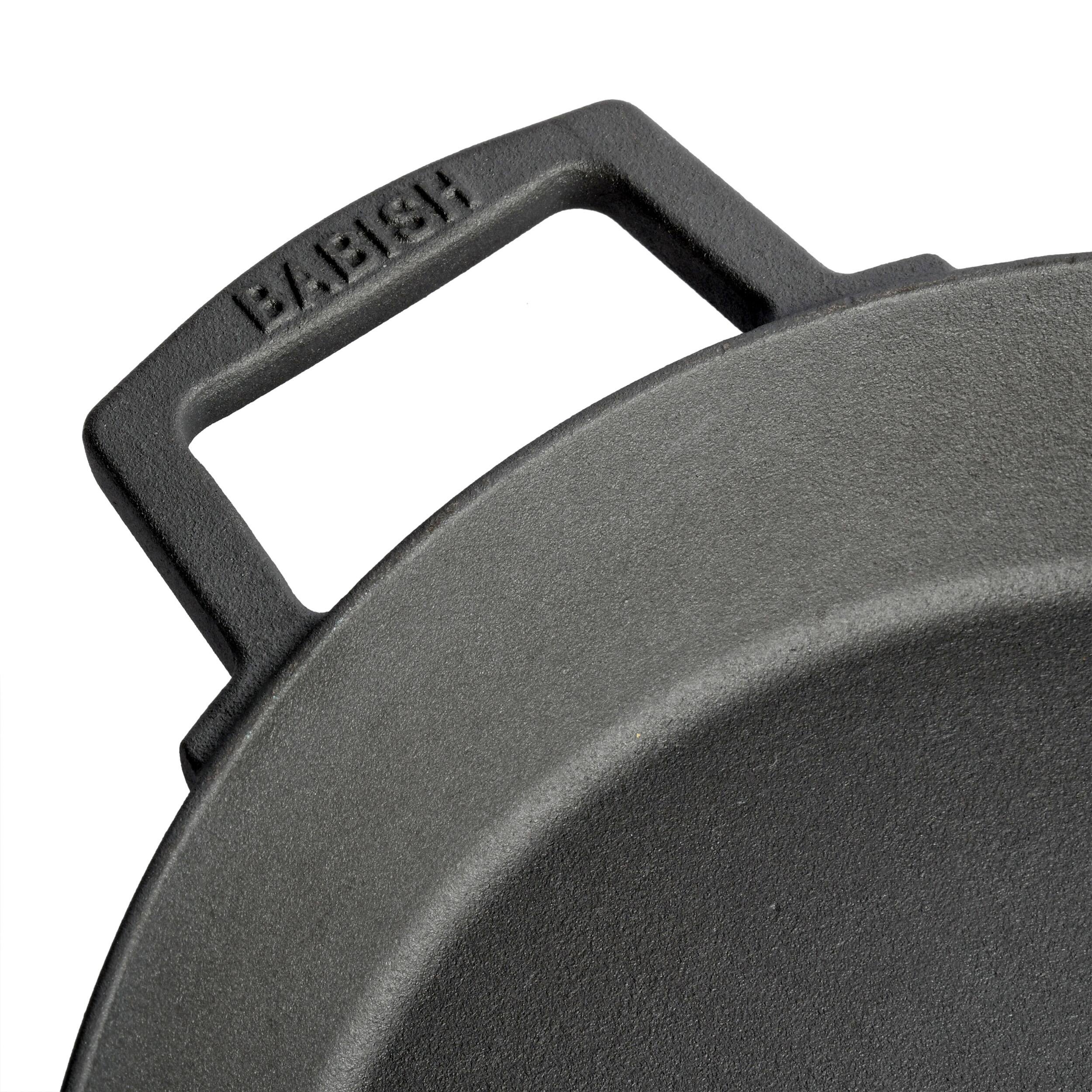 Alt View 3. Gibson - Babish 12 Inch Pre-Seasoned Cast Iron Skillet in Black - Black.