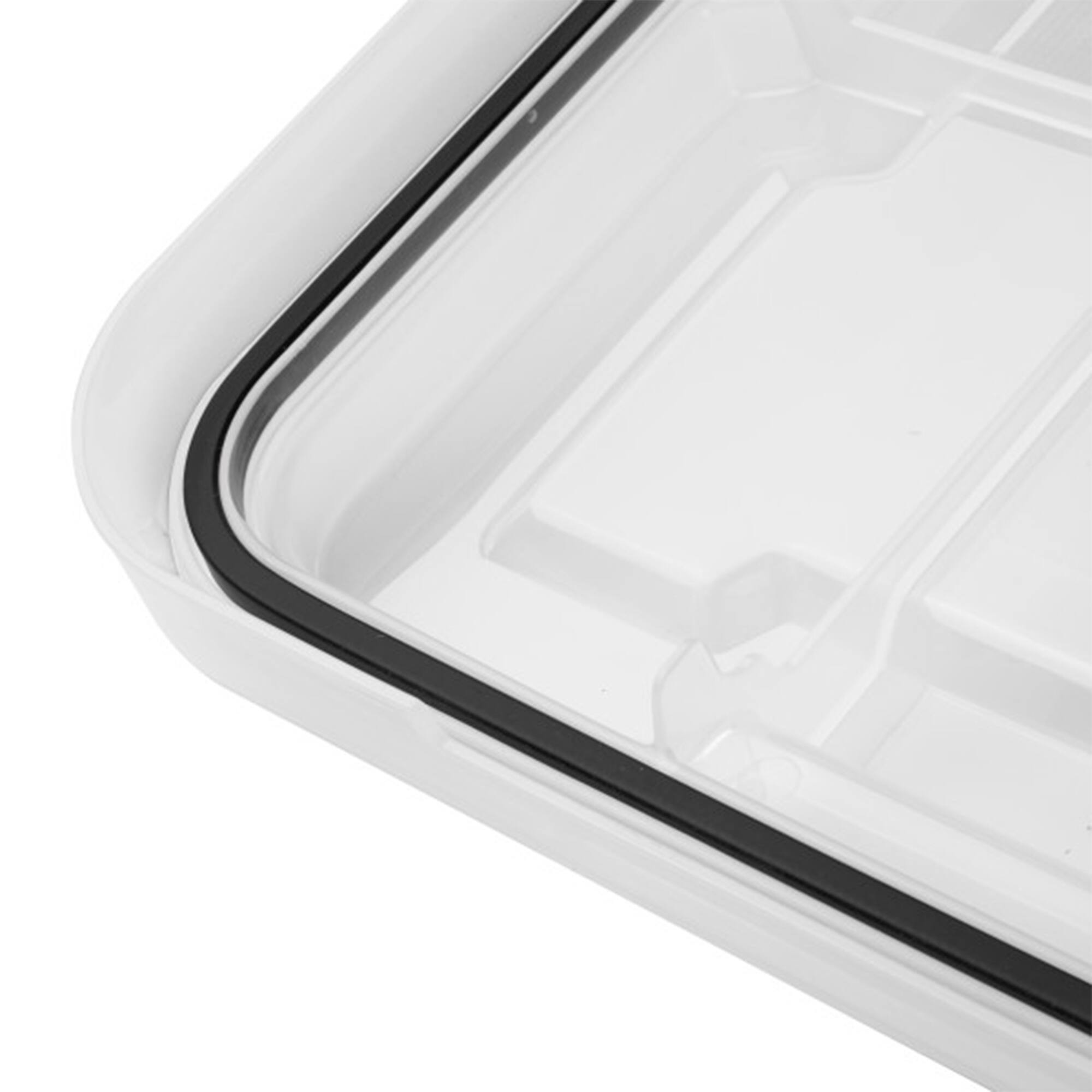 Alt View 8. Sterilite - Sterilite 8.5 Gal Gasket Box, Stackable Storage Container w/ Lid, Black, 4 Pack.