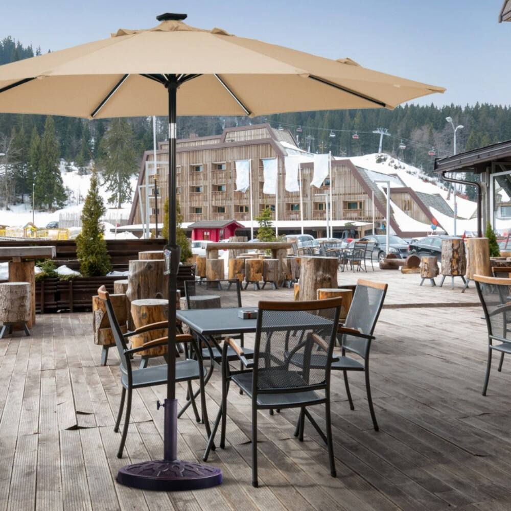 Alt View 4. Mondawe - 30lbs 18 Inches Heavy Duty Outdoor Patio Market Umbrella Base - Bronze.