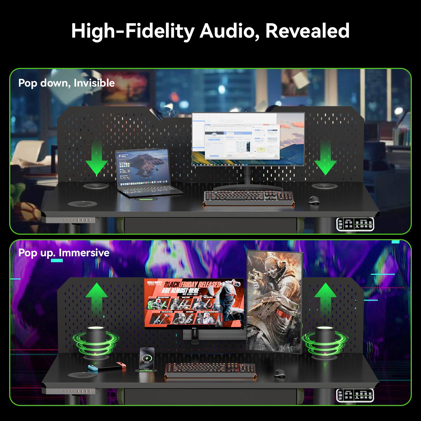 High-Fidelity Audio, Revealed

Pop down, Invisible

Pop up, Immersive

BLACK FRIDAY RELEASES ARE ALMOST HERE