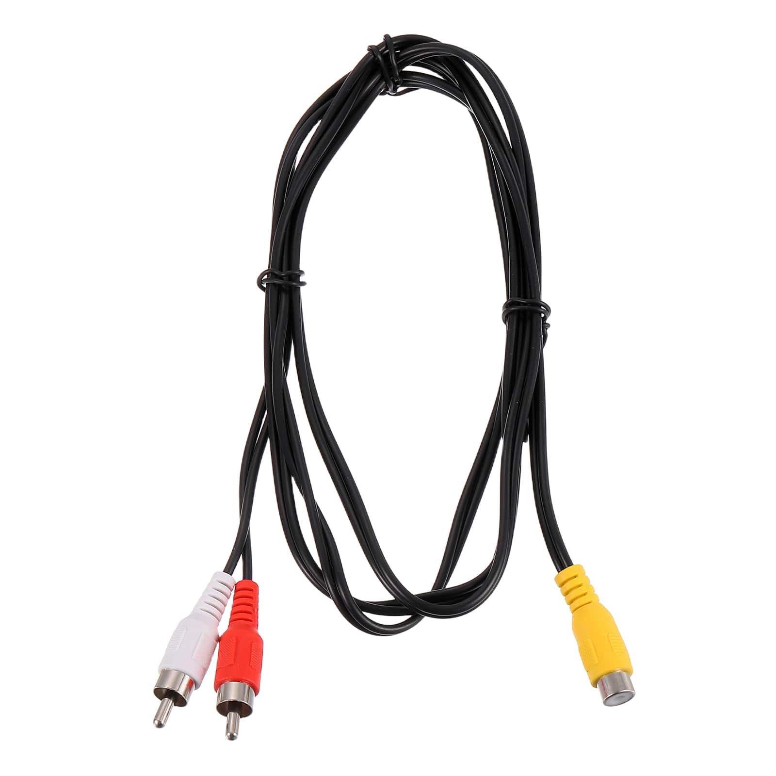 Unique Bargains - RCA Splitter Cable, 1 RCA Female to 2 RCA Male, AV Audio Video for Subwoofer Amplifier - Black