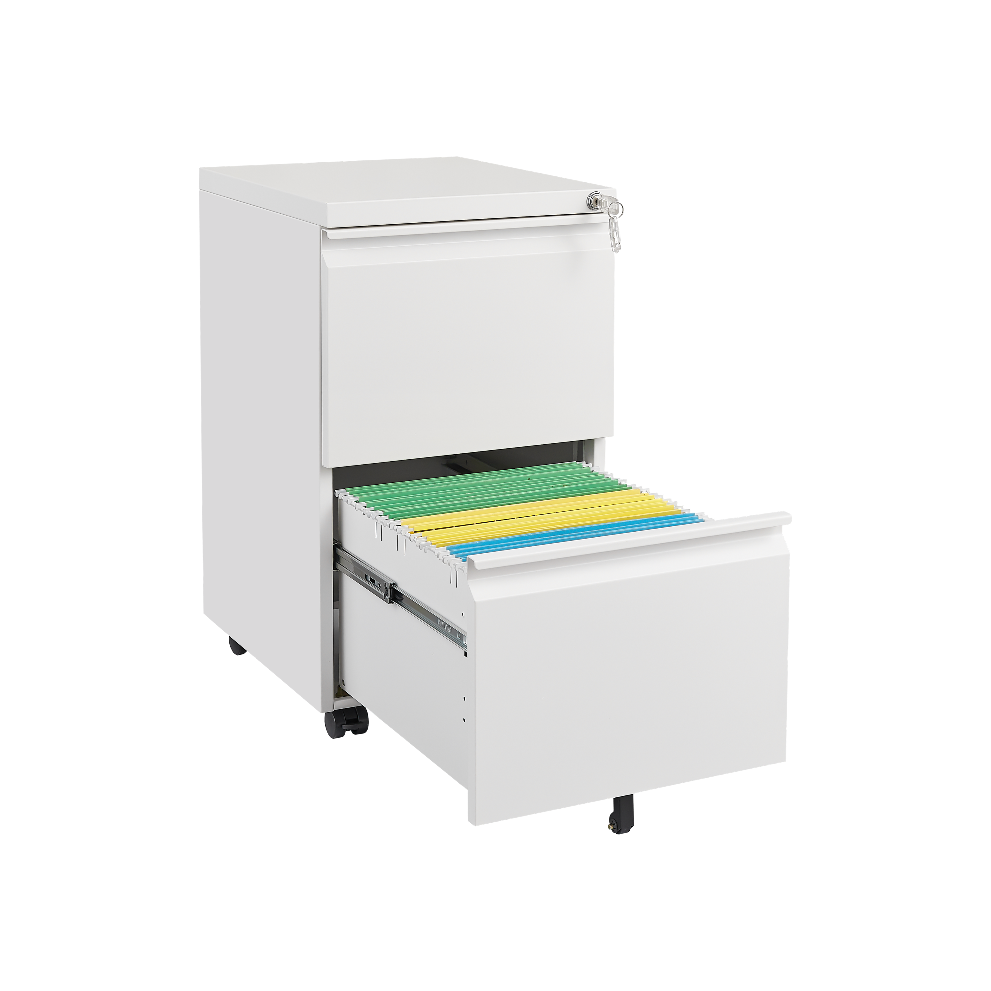 Dexmalle - Dexmalle-2 Drawers Vertical Office File Cabinet With Lock-White