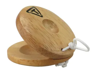 Tycoon Percussion Wooden Castanet, Natural Siam Oak Wood, Compact ...