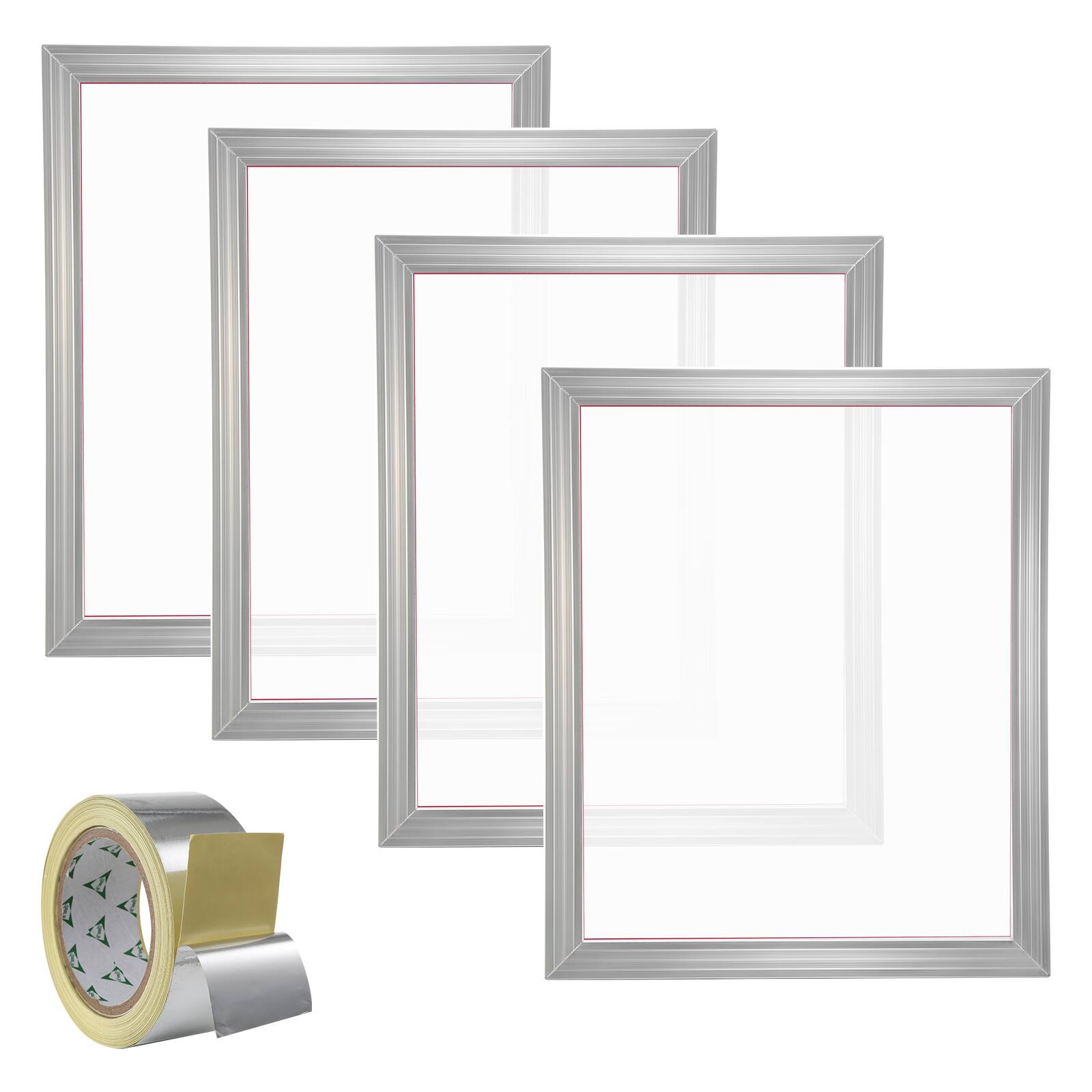 Alt View 5. VEVOR - Screen Printing Kit, 4 Pieces Aluminum Silk Screen Printing Frames, 20x24inch Silk Screen Printing Frame - Silver.