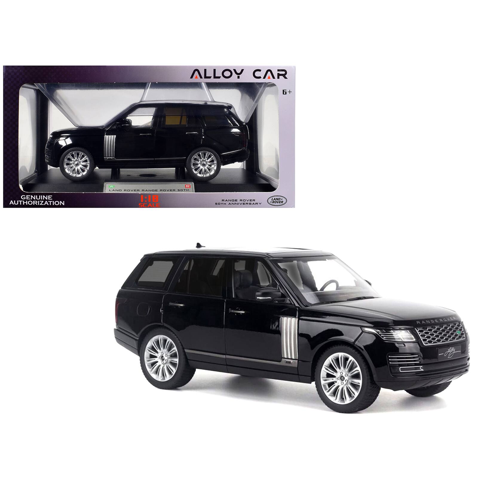 ALLOY CAR  
6+  
GENUINE AUTHORIZATION  
LAND ROVER RANGE ROVER 50TH 1:18 SCALE  
LAND ROVER RANGE ROVER 50TH ANNIVERSARY