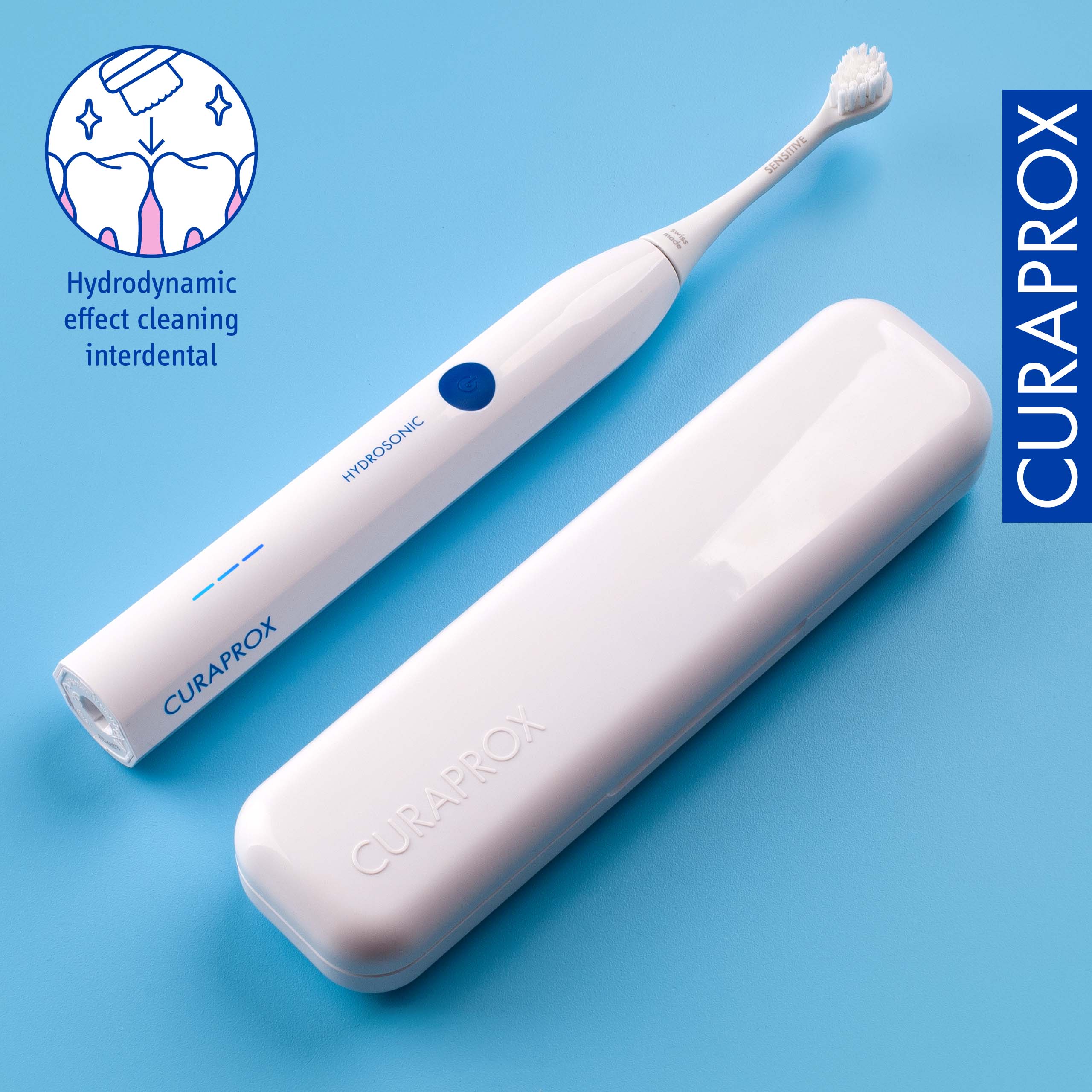 Curaprox Hydrosonic Easy, Electric Toothbrush White 73349315