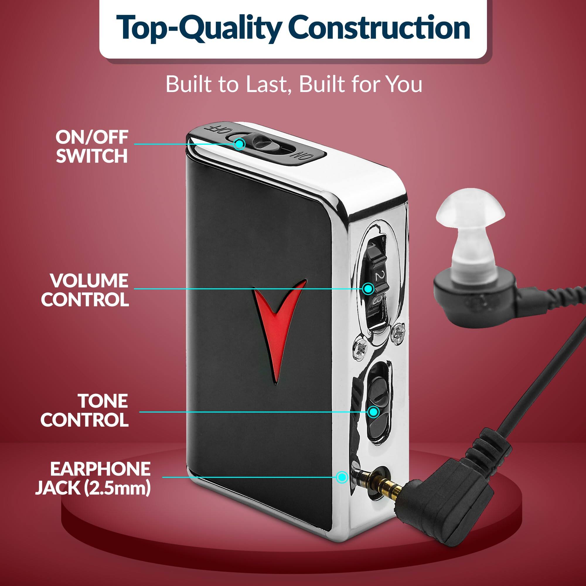 Top-Quality Construction  
Built to Last, Built for You  

ON/OFF SWITCH  
VOLUME CONTROL  
TONE CONTROL  
EARPHONE JACK (2.5mm)