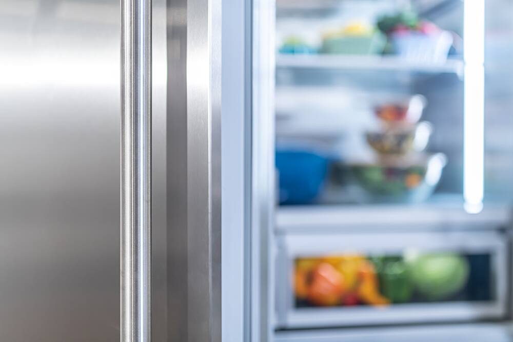 Alt View 15. Thermador - Freedom Collection 48 in Wide 26.8 Cu. Ft. Smart Built-in French Door Bottom Freezer Refrigerator, Professional Handles - Stainless Steel.