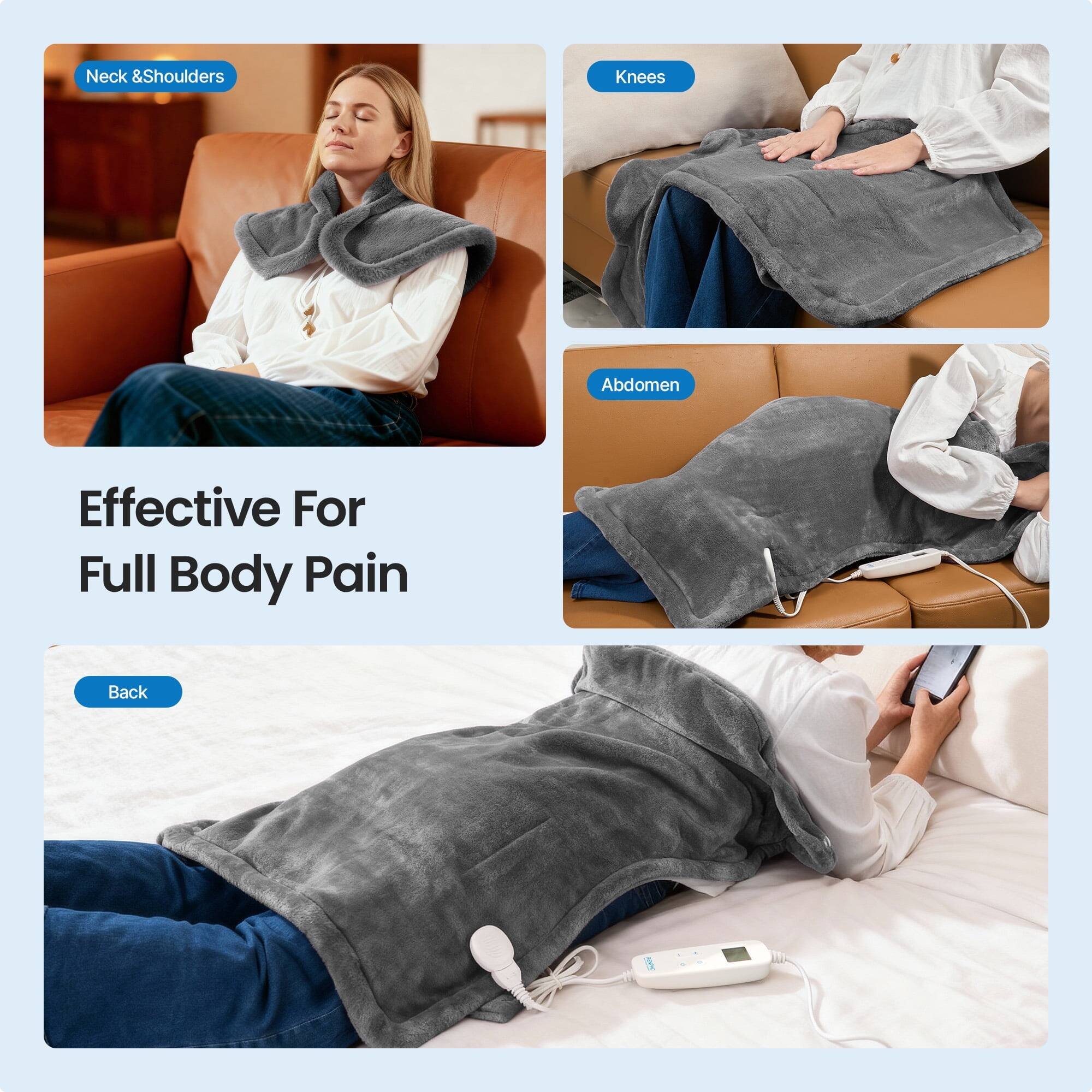 Neck & Shoulders  
Knees  
Abdomen  
Effective For Full Body Pain  
Back