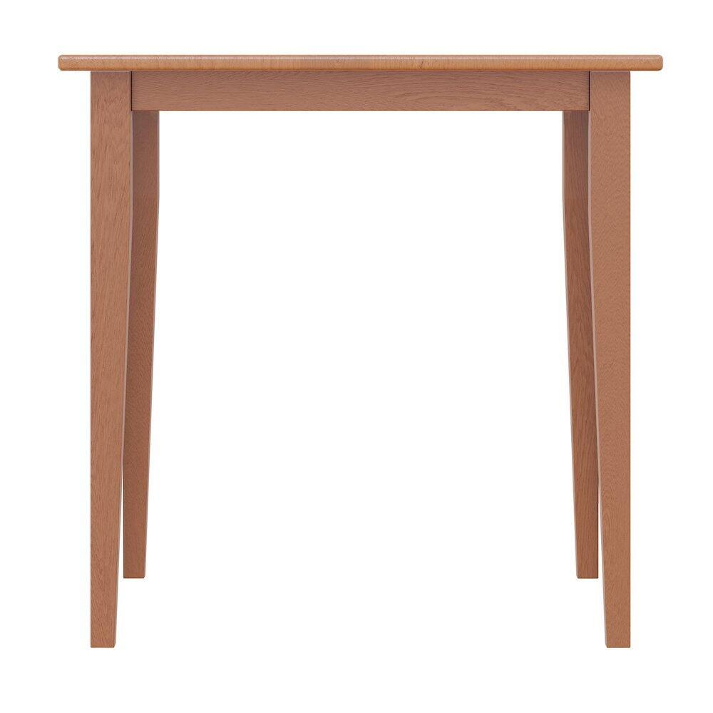 Angle. FurniFact - Light Oak Small Square Dining Table with Shaker Legs - Light Oak.