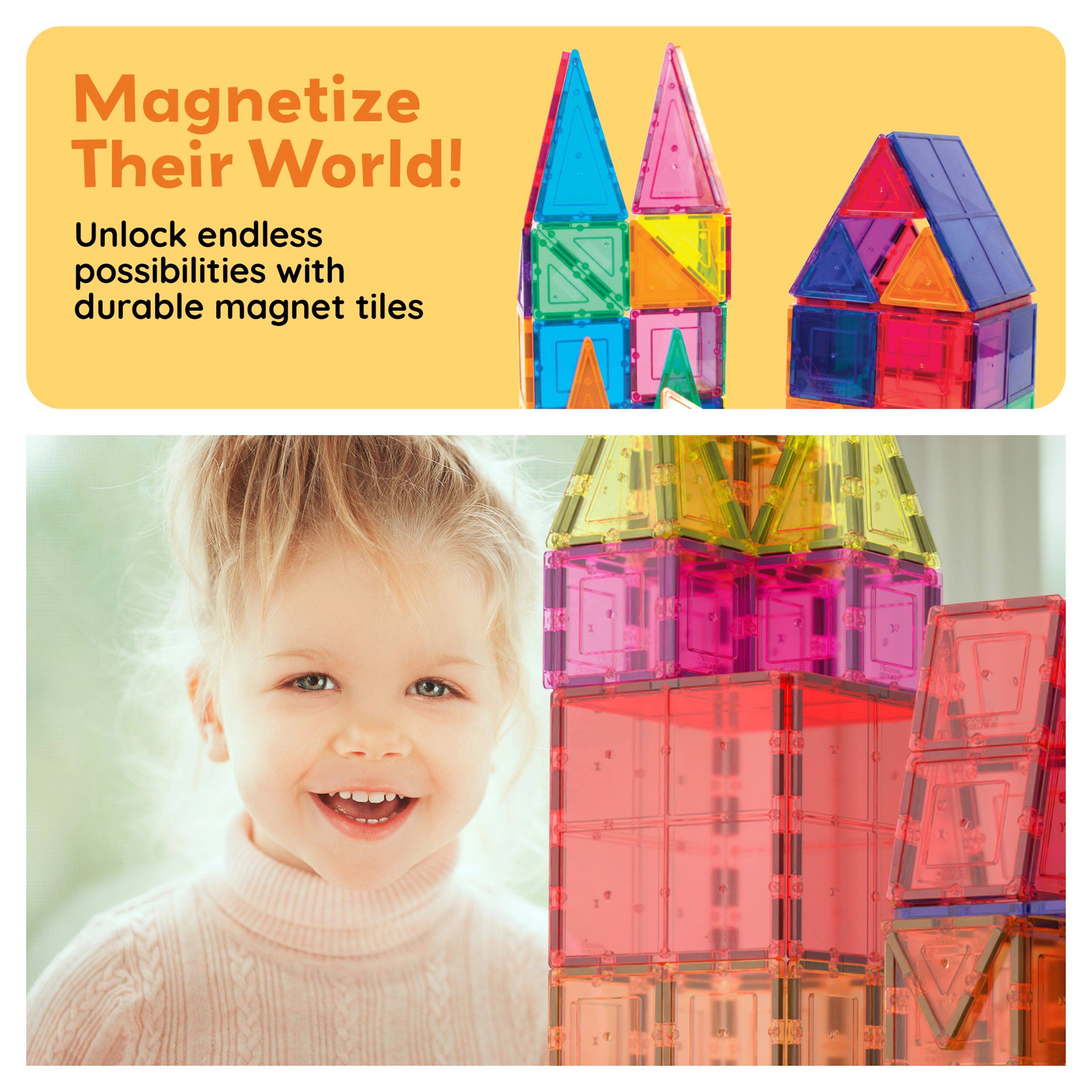 Magnetize Their World! Unlock endless possibilities with durable magnet tiles