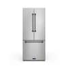 Front. Thor Kitchen - 30 in. Wide Gordon Ramsay Series by Thor Kitchen 17.5 Cu. Ft. Counter Depth Refrigerator with Navy Blue Hardware - Stainless steel.