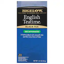 Bigelow - English Teatime Decaffeinated Black Tea - Case of 6 - 20 Bags